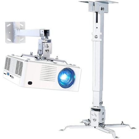 5 Core 5 Core Projector Ceiling Wall Mount Adjustable Low Profile Universal Projector Holder Capacity 40lb PS 01 WH